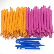 10/18/40 Peças Rolos de Cabelo Espirais Sem Calor para Cabelos Longos, Rolos de Cabelo Mágicos Sem Calor de 22 polegadas/55 cm (Rosa-Laranja), Rolos de Cabelo, Cachos Sem Calor, Enrolador de Cabelo, Produtos e Acessórios de Cabelo para Barbearia, Salão de Beleza, Volta às Aulas, Escova de Cabelo Encaracolado, Rolos, Produtos para Cabelo Encaracolado, Enrolador de Cabelo, Produtos para Cabelo Encaracolado