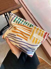 1 túi đựng đồ trang điểm cầu vồng dễ thương khi đi du lịch dành cho phụ nữ Túi đựng đồ trang điểm dung tích lớn Túi đựng đồ trang điểm có khóa kéo để đựng ví Túi đựng đồ trang điểm thẩm mỹ Túi đựng đồ vệ sinh cá nhân di động - nhiều màu - Xem 10