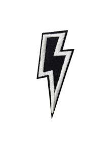 Colorful Lightning Embroidered Iron On Patch For Diy Clothes, Pants, Hats, Bags, Shoes, Decoration Applique Sewing Shining Gold Border Patch - Multicolor - View 6