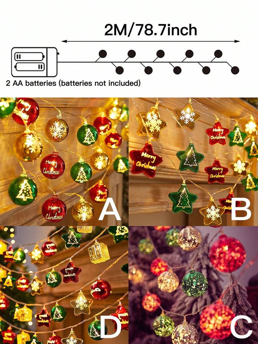 Christmas Tree Lights, Christmas Light Strings, 3M/118inch Christmas