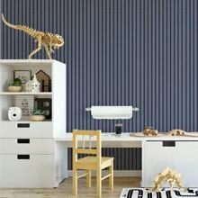 Gray-Blue Adhesive Wallpaper - 藍灰色 - 查看 2