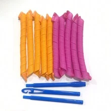 10/18/40 Peças Rolos de Cabelo Espirais Sem Calor para Cabelos Longos, Rolos de Cabelo Mágicos Sem Calor de 22 polegadas/55 cm (Rosa-Laranja), Rolos de Cabelo, Cachos Sem Calor, Enrolador de Cabelo, Produtos e Acessórios de Cabelo para Barbearia, Salão de Beleza, Volta às Aulas, Escova de Cabelo Encaracolado, Rolos, Produtos para Cabelo Encaracolado, Enrolador de Cabelo, Produtos para Cabelo Encaracolado