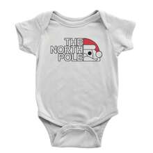 The North Pole Santa Face Infant One-Piece Romper Bodysuit And Toddler T-Shirt - 白色 - 查看 2
