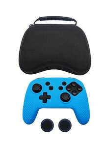 1 hộp đựng tay cầm Switch Pro + 1 vỏ silicon cho tay cầm + 2 nắp đậy cần điều khiển, chống rơi, chống trượt, chống mồ hôi, chống trầy xước, chống bụi, nâng cao trải nghiệm chơi game - Nhiều màu - Xem 14