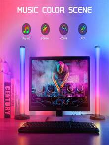 1 个智能 LED 灯带，带音乐同步和各种效果 - 非常适合游戏、情绪增强、电脑、电视背光、电影之夜、房间装饰、办公桌氛围 - 彩色 - 查看 8