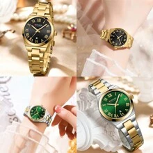 Curren CURREN Fashion Women Watch Top Brand Luxury Lady Girl Classic Wristwatch Stainless Steel Bracelet Strap Simple Original Waterproof Elegant Female Clock Gift 9095