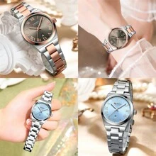 Curren CURREN Fashion Women Watch Top Brand Luxury Lady Girl Classic Wristwatch Stainless Steel Bracelet Strap Simple Original Waterproof Elegant Female Clock Gift 9095