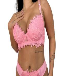 Imported Elisa Lingerie Set In Assorted Colors - Hồng - Xem 1