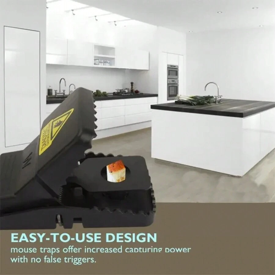 Bẫy chuột 4 chiếc, Bẫy chuột có thể sử dụng cho chuột nhỏ, Bẫy chuột hiệu quả có thể tái sử dụng, Bẫy chuột nhanh trong nhà và ngoài trời Dụng cụ làm vườn nhà bếp - Nhiều màu - Xem 1