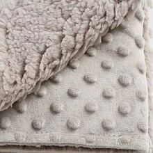 1pc Double Layer Baby Blanket, Dotted Plush Tactile Blanket, Stroller Blanket For Autumn/Winter