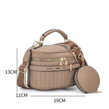 Women's Crossbody Bag Multipurpose Shoulder Bag Toiletry Bag With Coin Purse Small Bag - Màu Khaki - Xem 2