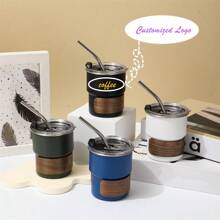 10oz New Fashion Outdoor Camping Tumbler Single Layer Step Cup Water Mug Tea Coffee Cup With Lid And Straw Portable Handhold Cup, 1pc, ,Ornamental,Reusable,Multi-Functional,Easy To Clean,Stylish,Exquisite,High-Quality,Custom,Personalized,Unique,Ideal Gifts For Him,Ideal Gifts For Her,Her,Boyfriend,Girlfriend,Dad,Mom,Family,Friends,Son,Daughter,School Students,Workers,Kids,Office,Tea Room,School,Home