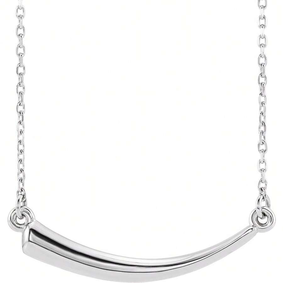 The Black Bow Sterling Silver Horizontal 2D Italian Horn Necklace, 16