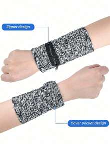 Wrist Wallet With Zipper Portable Breathable Perspiration Sports Wrist Bag Outdoor Running Cycling Arm Bag Handbag Clutch Bag Wristlet Bag Organizer Storage Wallet Outdoor Running Arm Bag For Storing Coins Keys And More School Accessories School Supplies Back To School Dorm Essentials Travel Essential
