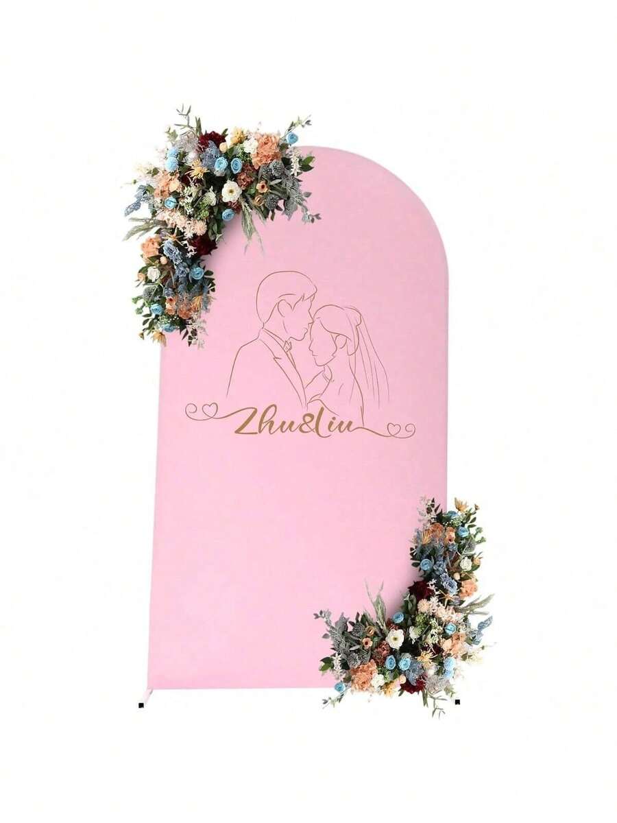 ZhdnBhnos LINSIE 7.22Ft 拱形背景支架，落地式婚礼拱形支架，钢管气球拱形框架套件拱形支架用于婚礼拱形花架派对背景装饰（白色和粉色）送给家人和朋友的最佳礼物/礼物圣诞快乐派对礼物房间装饰新娘 - 白色&粉紅色 - 查看 1