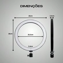 10 Inch 26cm LED Ring Light Illuminator For Cell Phone - trắng - Xem 5