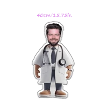 Personalized Customized Photo Pillow, Fun Doctor Style, Personalized , Multiple Sizes, Polyester Material, Soft And Comfortable, Suitable For Christmas And , Double-Sided Printing