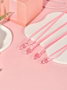 50 件装婴儿沐浴奶嘴项链亚克力婴儿奶嘴派对礼品奶嘴吊饰奶嘴项链适用于婴儿沐浴派对装饰品桌面散落，粉色婴儿沐浴家庭装饰礼物 - 彩色 - 查看 4