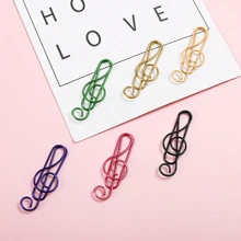 Music Paper Clips 6 Colors, Metal Paper Clips Musical Notes Clips Music Office Accessories For Desk Bookmark Office Notebook (10/30 Pcs) - Multicolor - View 2
