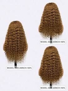 Honey Blonde 4x4 Curly Closure Lace Wig Human Hair 180% Density Pre Plucked With Baby Hair Natural Hairline Lace Frontal Wigs For Women