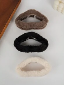 Bộ 3 kẹp tóc mây nhung, thời trang đa năng, phù hợp với trang phục thường ngày và hàng ngày, mùa thu/đông - Nhiều màu - Xem 6