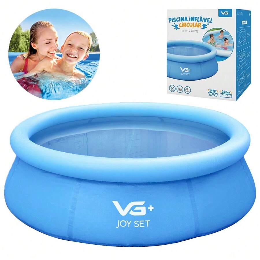 Piscina Inflável Joy Set 2490L Circular 240cm Azul VG Plus