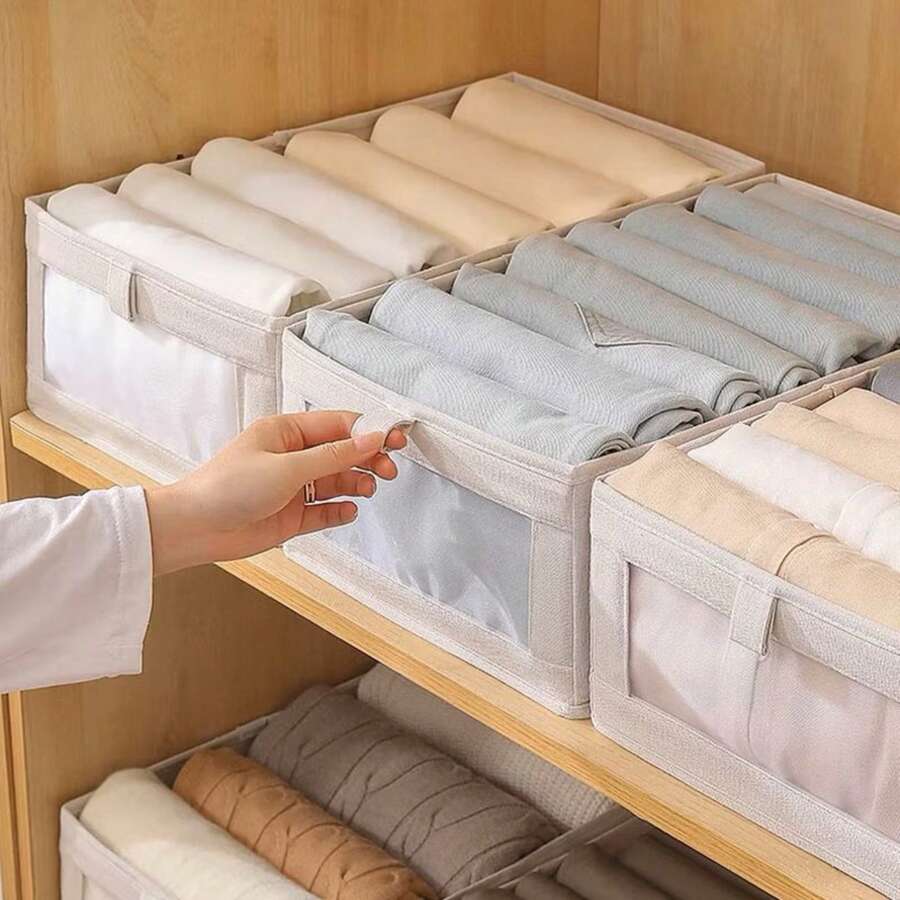 cesto organizador  roupa cobertor casacos armário  40X27X17 CM, bom material