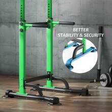 DlandHome Sport Power Tower, Pull-Up Bar Dip Station For Strength Training, Power Tower For Home Gym Fitness, Green - 綠色 - 查看 3