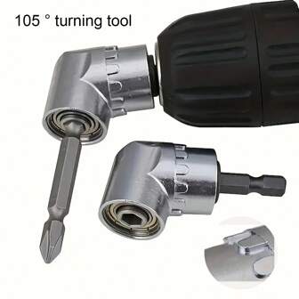 Accesorios de taladro con ángulo de 105° - Accesorios de taladro extendidos avanzados, Adaptador de herramienta eléctrica, Adecuado para espacios pequeños, Estilos corto y largo