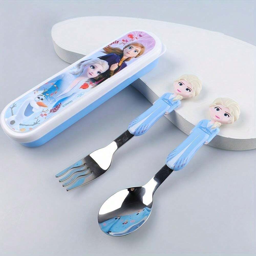Disneyed Frozen Characters Stainless Steel Cutlery Set, Officially
