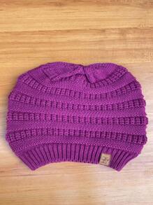 Unisex Knit Infinity Beanie And Scarf Set Soft Wool Winter Fashion - Purple - View 4