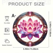 1 pieza, Atrapasol de acrílico con diseño colgante de loto (20cm*20cm/8in*8in) Atrapador de luz de loto, Decoración de flor de loto, Regalo de inauguración de casa, Decoraciones navideñas, Accesorio central para coronas, Decoración de habitación, Decoración del hogar, Decoración de jardín, Decoración de patio, Decoración de pared