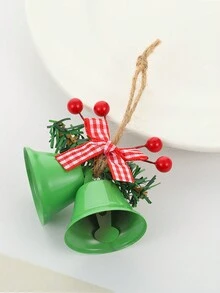 4 件装圣诞气氛金属铃铛吊坠圣诞树装饰吊坠 - 彩色 - 查看 8