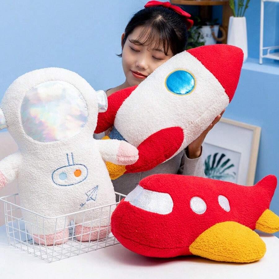 1 szt. Poduszka pluszowa astronauta Samolot rakieta domowa sofa sypialnia miękka poduszka dekoracyjna poduszka samochodowa poduszka do spania