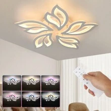 OYAJIA OYAJIA Moderne RGB LED-dimmbare Deckenleuchte mit Fernbedienung Kücheninsel Lampe Esstisch Kreative Spirale Blumenform Design Acryl Decke Kronleuchter Beleuchtung