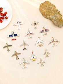 Strass Flugzeug Broschen für Frauen, unisex Email Flugzeug Anstecknadeln, Büro Party Freunde Geschenke Accessoires