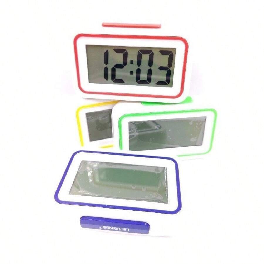 Clock 13.1x3.2x8.9Cm Multicolor Alarm Clock Speaks Time Digital Clock Bedside Table Lelong - Ngẫu nhiên - Xem 1