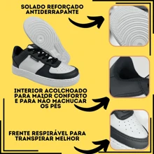 Air Casual Sneakers Women's Men's 34 To 43 Various Colors Soft Leather Comfortable - màu đen - Xem 3
