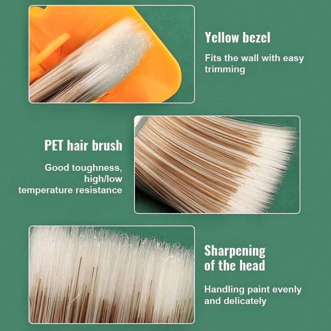 Interior Wall Ceiling Paint Brush, WoolLike Edging Corner Trim Brush