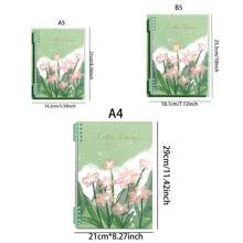 1 个 A5/B5/A4 笔记本，60 张，可拆卸笔记本，练习本，办公和学习用品，返校用品，漂亮的花朵封面，非常适合学生，返校用品返校 - 混色 - 查看 7
