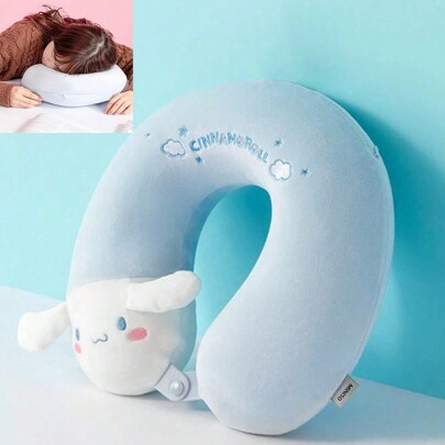 Miniso Almohada en forma de U de espuma de memoria con el personaje de dibujos animados  de , para viajes, oficina, siesta, reposacabezas de coche