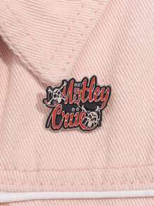 1Pc 80s Heavy Metal Rock Band Logo Enamel Pin Music Collar Pin, Ideal Gift For Rock Music Enthusiasts Pin For Clothes Bag Charm School Kpop Backpack Teacher Supplies Bag Charms Cute Office Accessories Shirts Jacket Jewelry Christmas Halloween Autumn-Winter Accessories,Suitable For Teens, Youth,Men,Casual, Outdoor, Athletic, Vacation, Graduation Gifts, Birthday, Daily Wear