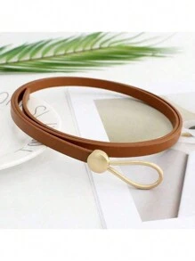 1 Peça Cinto Elegante e Estiloso de Cintura Fina Feminino, Adequado para Uso Casual e Comutador no Verão, Escola