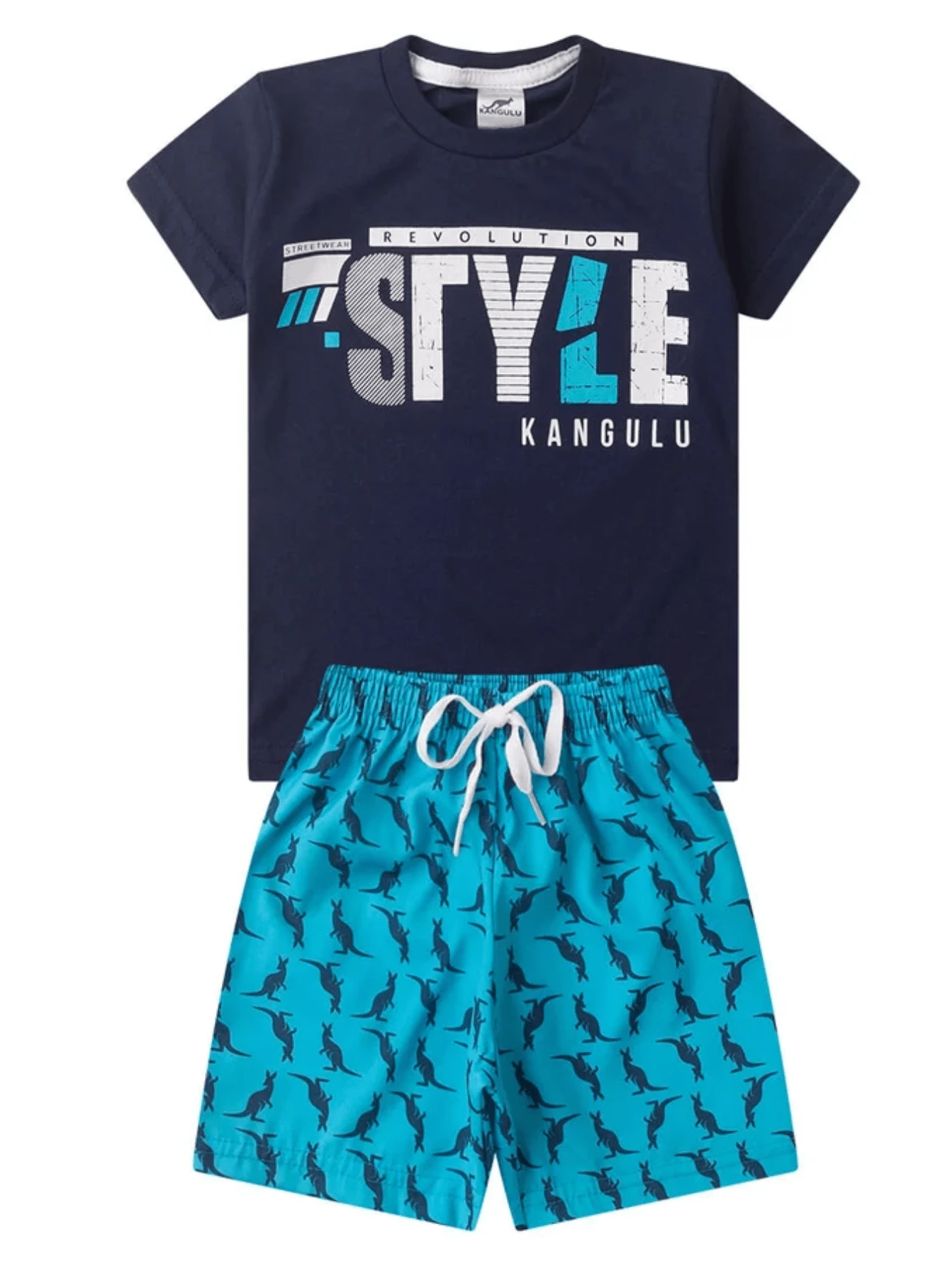 Baby Boy's Set Summer Style Kangulu Navy Blue New Arrival Boy's Clothing - Màu xanh hải quân - Xem 1