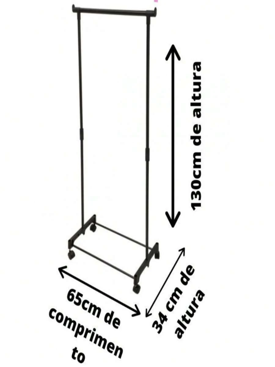Clothes Hanger 150cm Adjustable Height With Shoe Rack WITH WHEELS - 黑色 - 查看 1