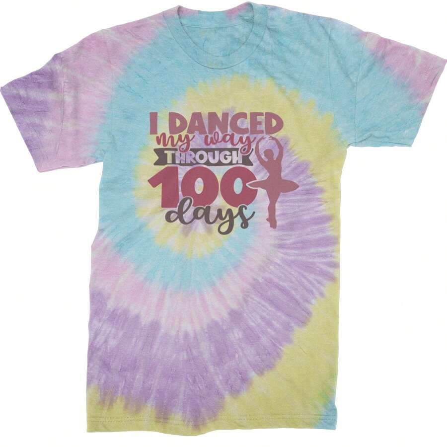 I Danced  Through 100 Days Of School  Mens T-Shirt - 紮染軟糖 - 查看 1