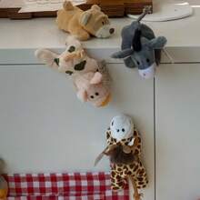 Cartoon Plush Animal Fridge Magnets Cute Design Easy To Stick Fridge Stickers Multifunctional Strong Magnet Refrigerator Magnet