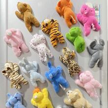Cartoon Plush Animal Fridge Magnets Cute Design Easy To Stick Fridge Stickers Multifunctional Strong Magnet Refrigerator Magnet