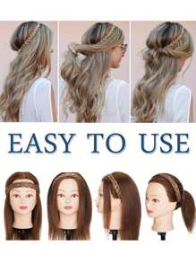 Adjustable Wig Headband Braid Hair Accessories, Heat Resistant Synthetic Fiber Fishbone Braid, Rope Braid
