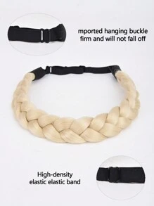 Adjustable Wig Headband Braid Hair Accessories, Heat Resistant Synthetic Fiber Fishbone Braid, Rope Braid